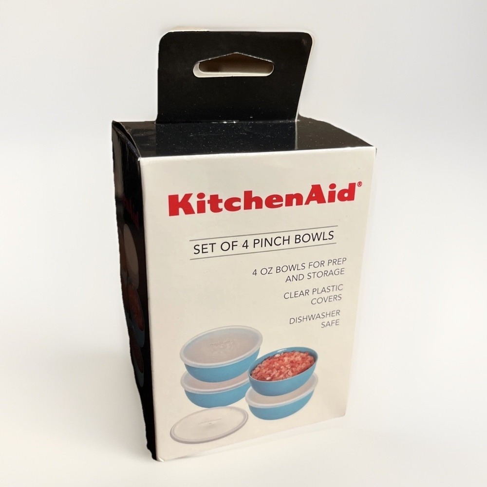 KitchenAid Set Of 4 Small Spice & Condiment Pinch Bowls (Aqua Sky) KQ177BXAQA